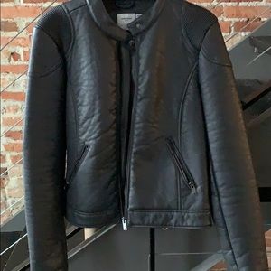 Dark grey leather jacket